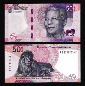UNC South Africa P-W150 50 Rand 2023 New Series Mandela & Lion - Picture 1 of 2