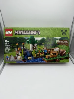 Lego Minecraft 21114 The Farm Steve Skeleton Cow Sheep Minifigures 262 pieces - Image 1 of 4