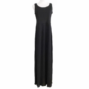 VESTIDO MAXI PLISADO NEGRO SIN MANGAS JONES NEW YORK - XS - Imagen 1 de 9