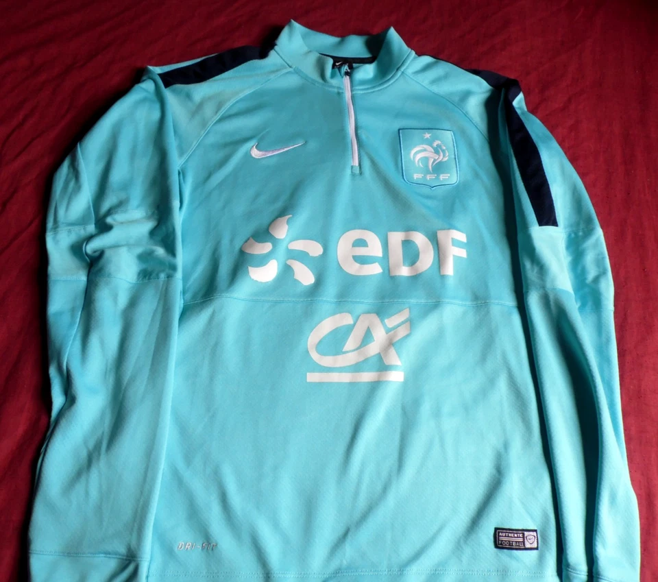 Sweat(No Maillot)Football Entrainement Equipe France Porté Saison 2015/2016 T M - Photo 1/4