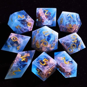 9 Polyhedral D&D Dice Sets Cloud Palace of Sky Dragon for Dungeons Dragons RPG - Picture 1 of 4