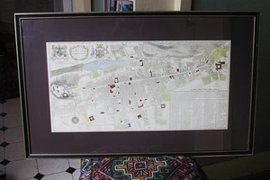 1765 Edinburgh City Map Edgar Scottish Scotland Limited Ed Repro Framed 80x50cms - Picture 1 of 15