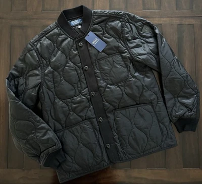 Chaqueta acolchada Polo Ralph Lauren NEGRA para hombre (M) nueva con etiquetas 🔥 Foto 1 de 4