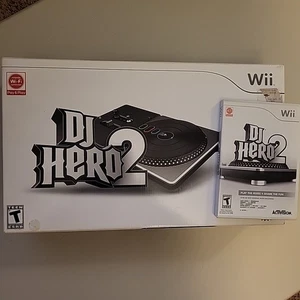 Wii DJ Hero 2 giradischi e gioco 2006 completo di manuale *TESTATO - Foto 1 di 7