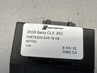 Mercedes Benz CLK 350 2009 módulo de interruptor de encendido y llave genuina 2095451908 Foto 1 de 4
