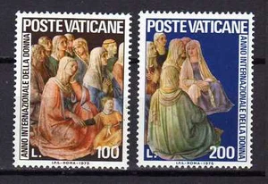 12118) Vatican 1975 Cat. Unif. 591/592 MNH** Year Woman's - Picture 1 of 1