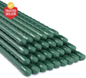 Garden Stakes 55 Inches Steel Plant Stakes Tomato Stakes Garden Poles Pack of 25 - Picture 1 of 12