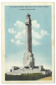 Toronto Ontario Postcard The Queen Elizabeth Monument Unused White Border - Picture 1 of 2