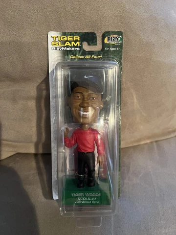 Tiger Woods Bobblehead, Slam 2000 British Open Upper Deck Collectibles open box Cover
