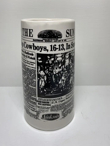 SUPER BOWL V Baltimore Colts beat Dallas Cowboys 16-13 Mug - The Sun Cover
