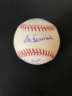 DON NEWCOMB AUTO.OMLB STAT BASEBALL W/CY YOUNG1956 ETC.PERFECT AOL-10 SIGN.&BALL - Image 1 of 4