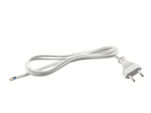 Anschlusskabel Stromkabel mit Euro-Stecker 1,5m weiss 2x0,75mm² - Picture 1 of 1