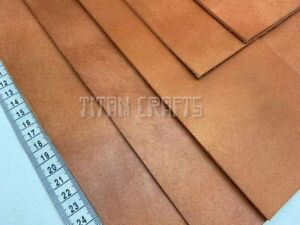 2.5 mm THICK COWHIDE Tooling Craft Leather Veg Tan Full Grain Saddle TAN Leather