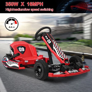 Go Kart, 36V Electric Go Kart for Kids, 16 MPH Drift Kart with 350W Motor - Picture 1 of 16