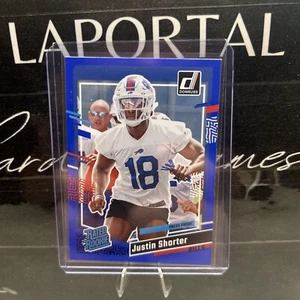 2023 Panini Donruss - Rated Rookie Press Proof Blue #310 Justin Shorter (RC) - Picture 1 of 2