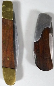 Lot 2 Vtg Folding Pocket Knife Knives Jackknife Tackle Tool Stainless Steel Mini - Picture 1 of 13