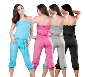 SeXy Damen Overall Hosenanzug Jumpsuit Hose 4 Farben Jogginganzug Catsuit S/M - Bild 1 von 5