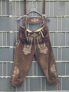 Lederhose, Echtleder, braun, Country Maddox, Gr. 48, Latz ist neu - Bild 1 von 5