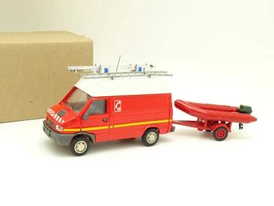 Auto D'Epoca SB 1/43 - Iveco Daily Pompiers 1992 + Rimorchio Canotto (Solido) - Immagine 1 di 3