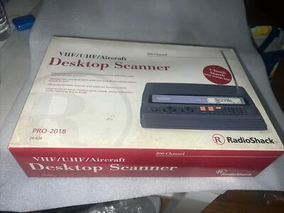 RadioShack PRO-2018 Desktop Scanner 200 Channel VHF UHF Aircraft Police Fire New - Image 1 of 4