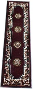 Traditional Floral Area Rug - Rugs for Living Room, 2 Feet x 7 Feet Burgundy - Picture 1 of 8