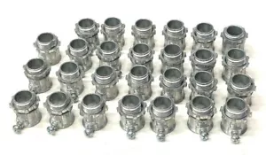 (27) Arlington 800 1/2" EMT Set connettore a vite calcestruzzo zinco pressofuso stretto - Foto 1 di 2