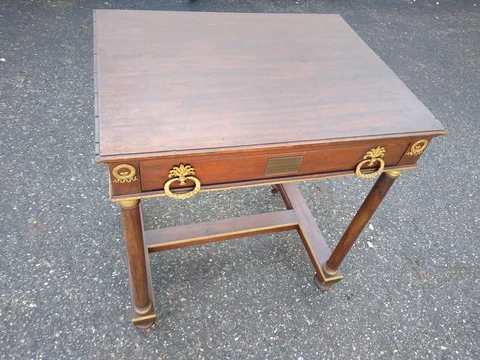 Beautiful antique mahogany Letter desk With Presidential Provenance Van Buren Cover