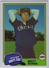 1981 TOPPS #412 BRITT BURNS IN EXMT CONDITION WHITE SOX