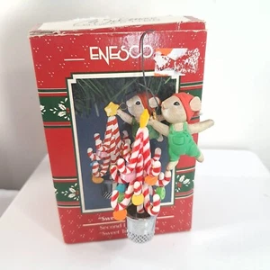 Enesco Sweet As Cane Be candy cane mouse Treasury of Christmas ornament Vintage - Picture 1 of 11