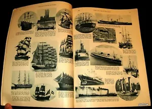 BOAT HISTORY 1930 PICTORIAL NAPBUILDING & SEAFARING * CUCINA A OCEAN LINER - Foto 1 di 2