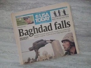 USA Today April 10, 2003 "Baghdad Falls" Issue, Complete - Picture 1 of 8