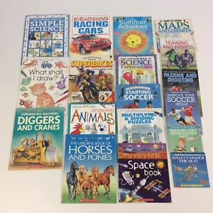 Boys Activity Usborne Animals Kindergarten 1st 2nd grade 18 Picture Book Lot - Picture 1 of 4