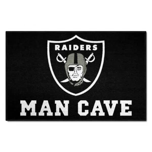 FANMATS 14349 Las Vegas Raiders Man Cave Starter Mat Accent Rug - 19in. x 30i... - Picture 1 of 2
