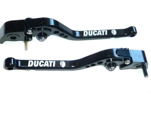 Ducati Monster 1100 209-2013 Long Noir Brake & Clutch Levier Set Route Piste - Picture 1 of 11