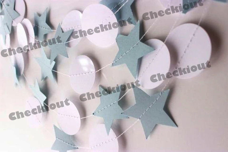 Guirnalda de papel 10 pies boda baby shower fiesta decoración del hogar pancarta suministro decoración Foto 1 de 4