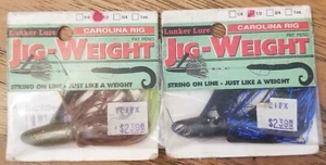 Lunker Lure (2) JIG WEIGHT's 1/2 oz Blue, Brown Carolina Rig - Picture 1 of 2