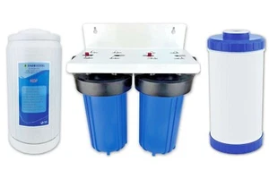 Finerfilters KDF Salt Free Water Softener, Whole House Double Jumbo System - Picture 1 of 12