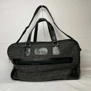 Vintage Pierre Cardin Overnight Tweed Bag Carry-On black with Shoulder Strap - Picture 1 of 18