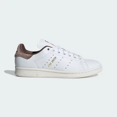 Adidas Women's Stan Smith 'White Velvet Brown' Shoes IF7003 - Image 1 of 4