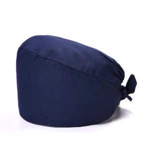 Unisex Surgical Scrub Cap Hat with Buttons Women Men Hospital Doctor Nurses-US/ - Picture 1 of 48
