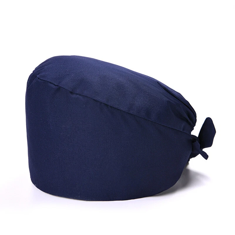 Unisex Surgical Scrub Cap Hat with Buttons Women Men Hospital Doctor Nurses-US/ - Image 1 of 4