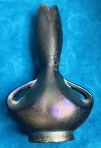 ANTIQUE HELIOSINE AUSTRIA ART NOUVEAU 20968 IRIDESCENT POTTERY VASE c. late 19th - Picture 1 of 6