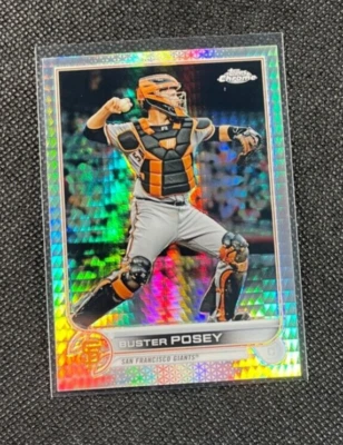 2022 Topps Chrome Buster Posey Prizm Refractor #95 San Francisco Giants - Image 1 of 2