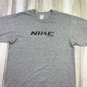 VINTAGE Nike Shirt Herren Large grau kurzarm Logo sportlich Herren 00er * - Bild 1 von 9