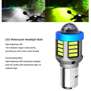 Bright White BA20D LED Motorcycle Headlight Bulb Wide Angle Vision Lighting - Picture 1 of 23