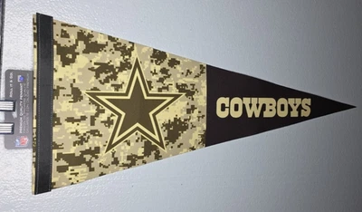 DALLAS COWBOYS DIGITAL CAMO ROLL UP PREMIUM FELT PENNANT 12"x30" NEW WINCRAFT  - Image 1 of 4