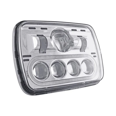 For Freightliner FL106 94-97 Headlight 7x6" Rectangular Passenger Side Chrome - Image 1 of 4
