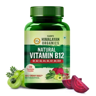 Suplemento de vitamina B12 | B1, B2, B3, B5, B6, B7, B9, Moringa, 120 cápsulas vegetarianas Foto 1 de 4