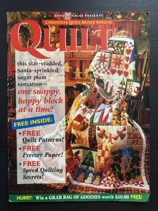 Quilt Magazine Christmas Quilt Block Special  Oxmoor House with unused Patterns - Picture 1 of 6