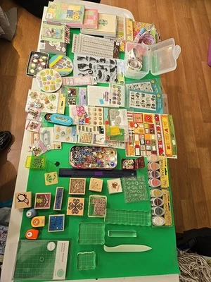 Large Lot Of Scrap Booking Stickers, Sticker,paper Stamps Stencils Ect.  (A) - Image 1 of 4